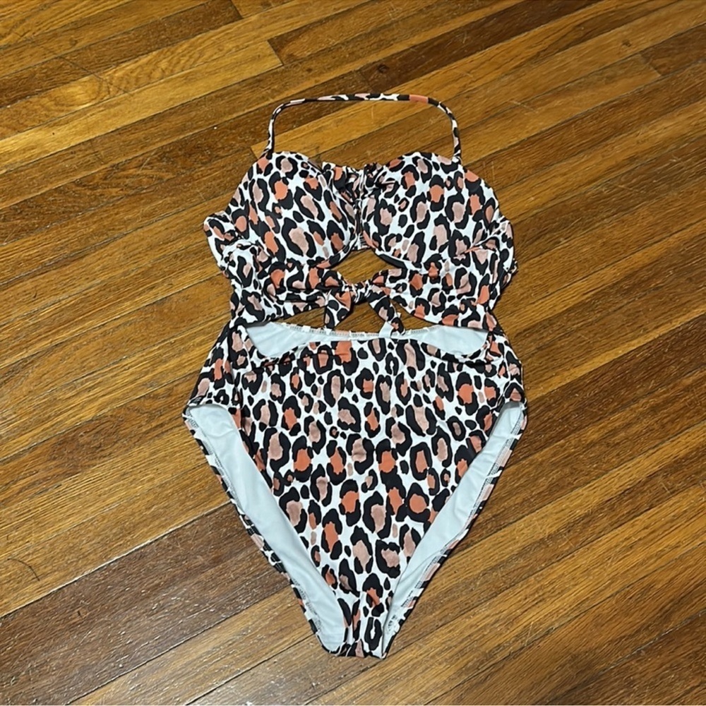 Bar III Run Wild Monokini, Leopard Print, XL